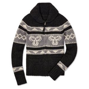 Aritzia Charcoal and Light Gray Knit Cardigan